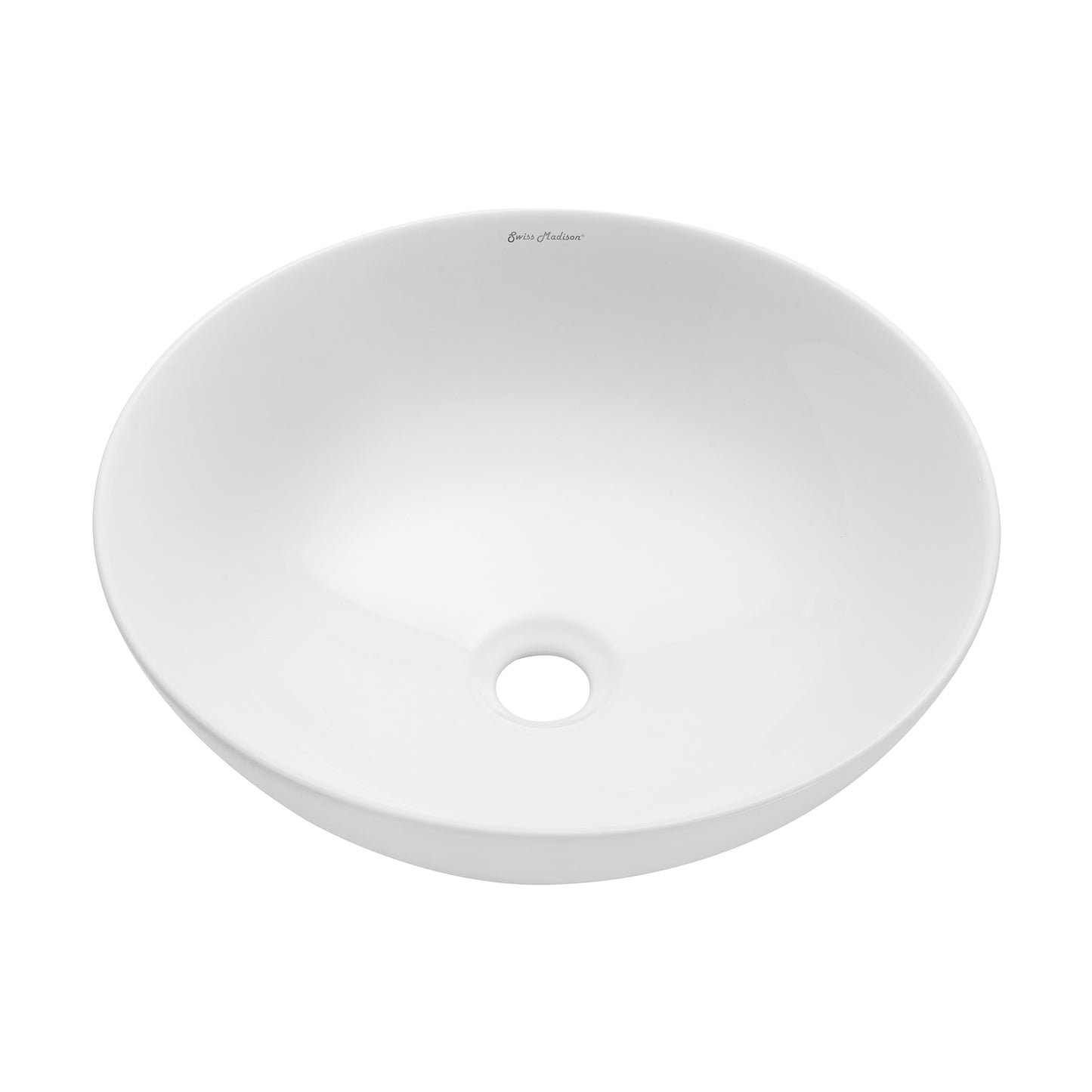 Swiss Madison, Classe 16 Ceramic Sink in Shiny White
