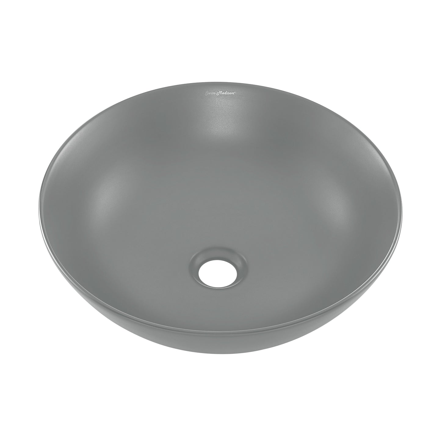 Swiss Madison, Classe 16 Color Ceramic Sink in Matte Grey