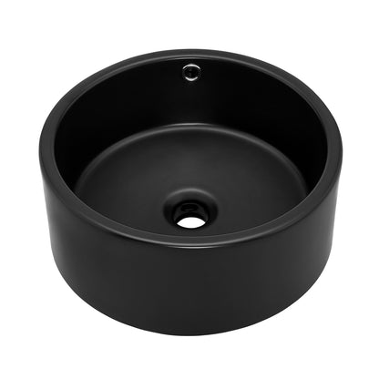 Swiss Madison, Monaco 16.5” Round Vessel Sink in Matte Black