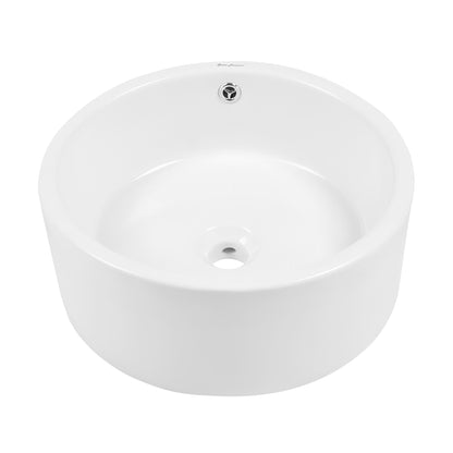 Swiss Madison, Monaco Round Ceramic Bathroom Vessel Sink in White