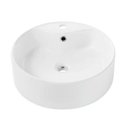 Swiss Madison, Monaco Round Vessel Sink with Faucet Mount