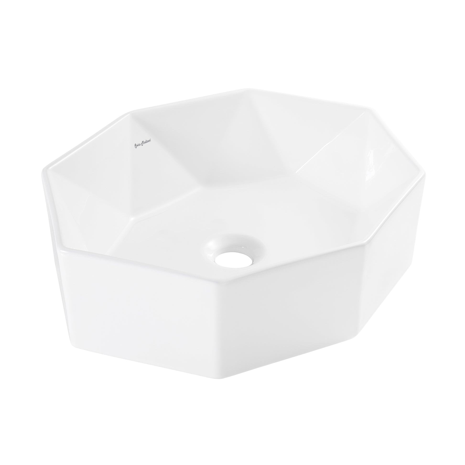 Swiss Madison Brusque Glossy White 19.25-inch vessel bathroom vanity — view 5