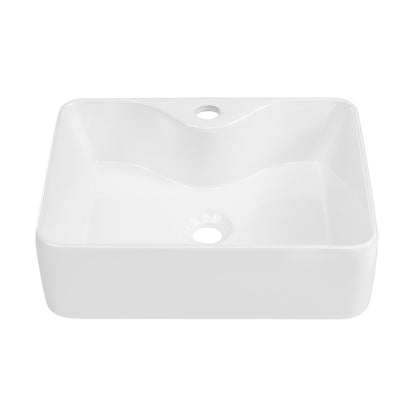 Swiss Madison, Rennes 19" Vessel Sink in Glossy White