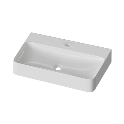Swiss Madison, Voltaire 32" Rectangle Vessel Sink in Glossy White with Faucet Mount