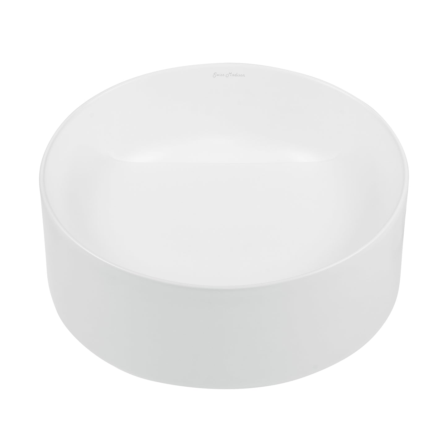 Swiss Madison, Beau 16.5" Round Vessel Bathroom Sink in Matte White