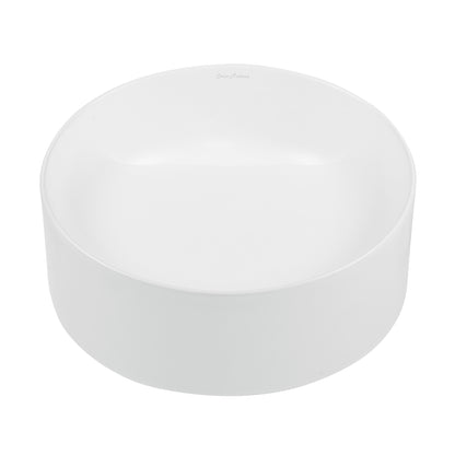 Swiss Madison, Beau 16.5" Round Vessel Bathroom Sink in Matte White