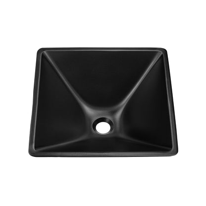 Swiss Madison, Claire 15.5" Glass Vessel Sink, Black