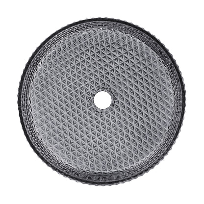 Swiss Madison, Cache 15.75" Round Glass Vessel Sink in Black