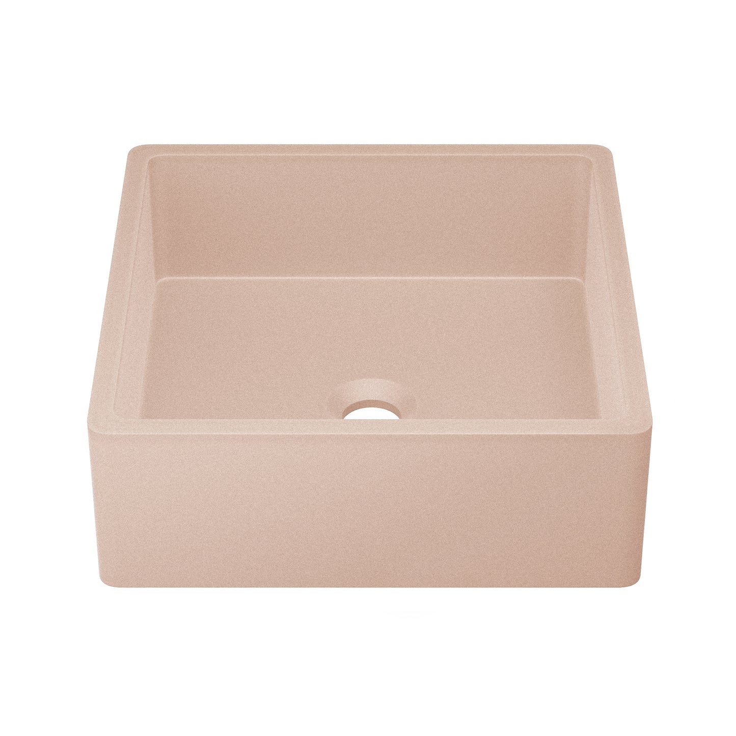 Swiss Madison, Lisse 15.5" Concrete Square Vessel Sink in Matte Blush
