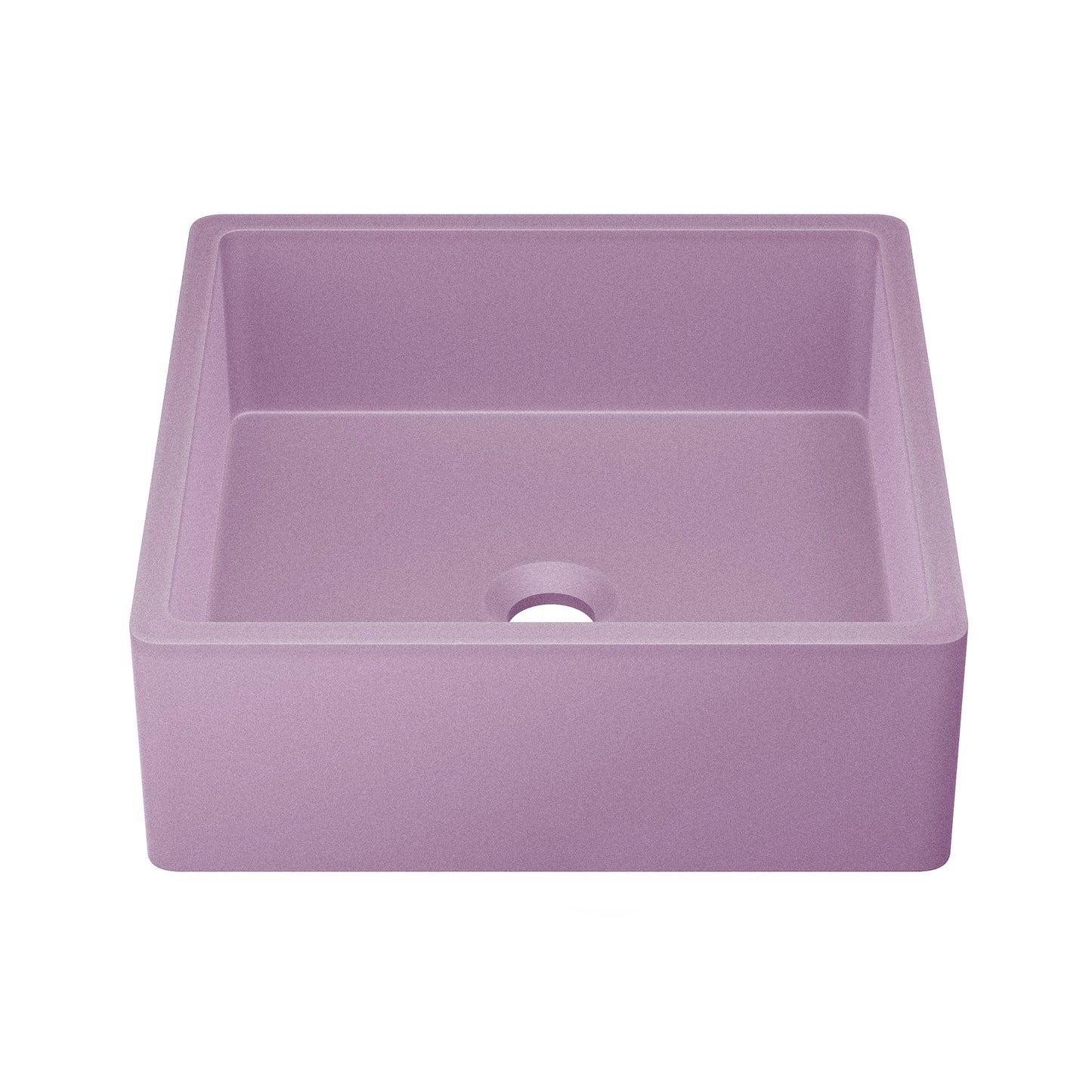 Swiss Madison, Lisse 15.5" Concrete Square Vessel Sink in Matte Lavender