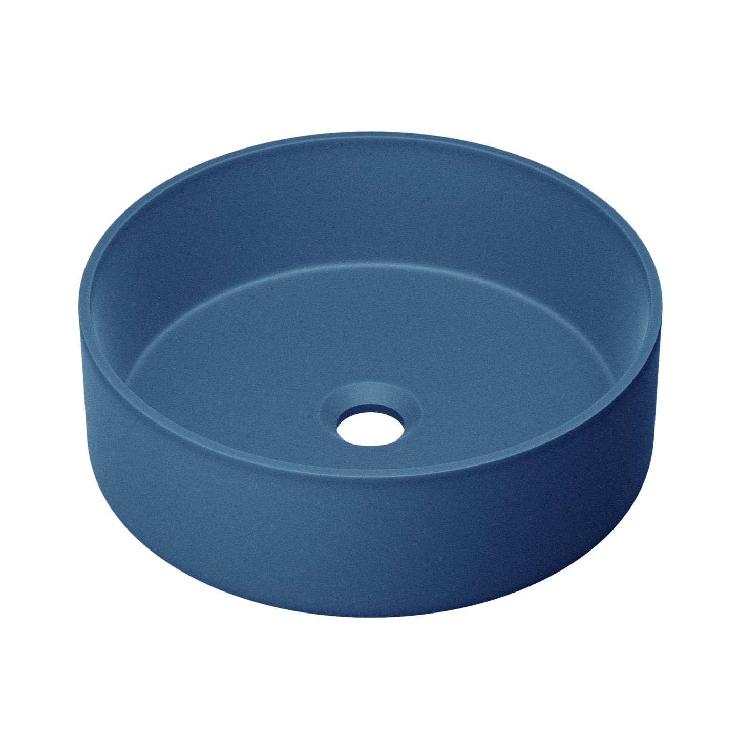 Swiss Madison, Lisse 14.5" Concrete Round Vessel Sink in Matte Royal Blue
