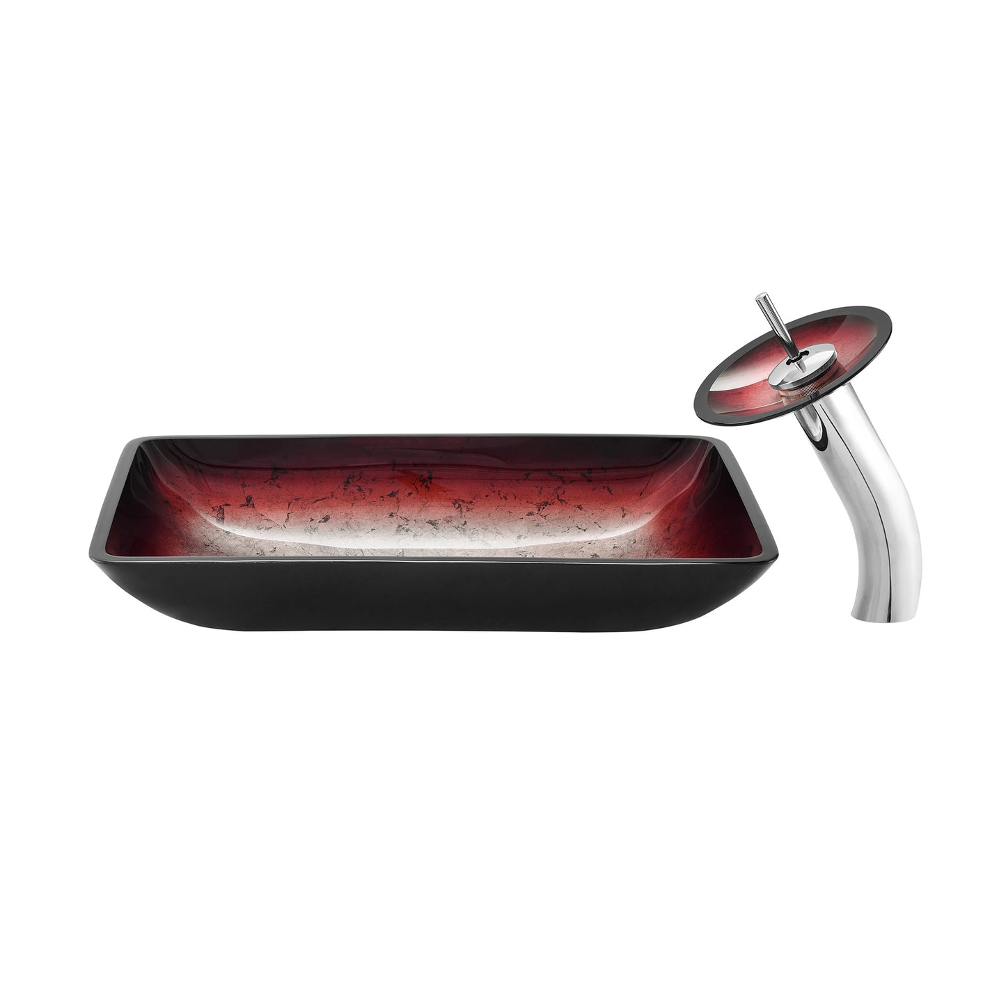 Swiss Madison Ember Red vessel bathroom vanity — view 5