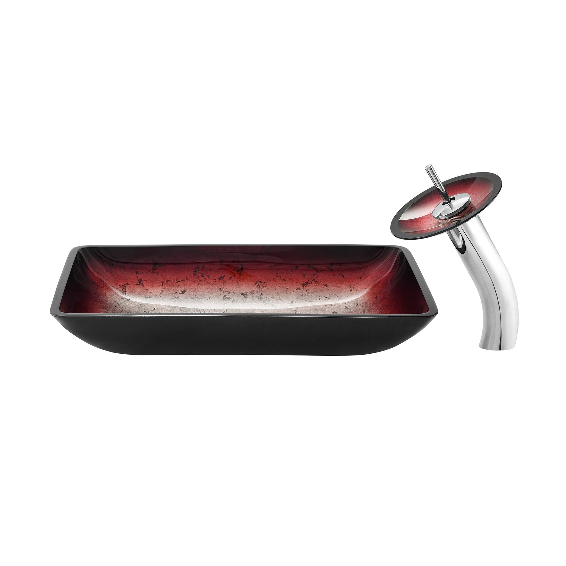 Swiss Madison Ember Red vessel bathroom vanity — view 5