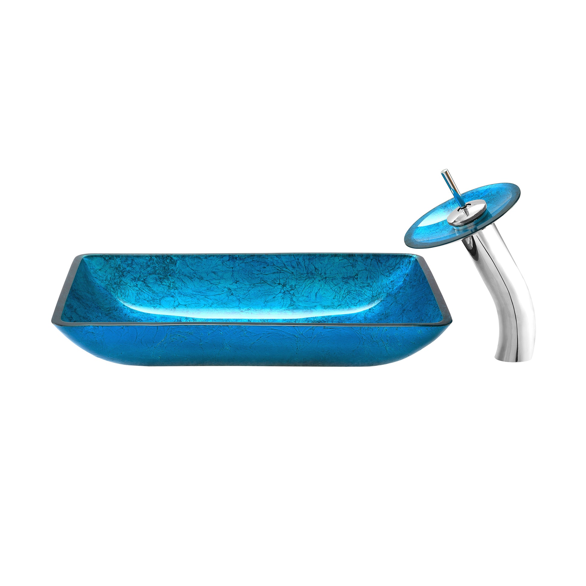 Swiss Madison Ocean Blue vessel bathroom vanity — view 5