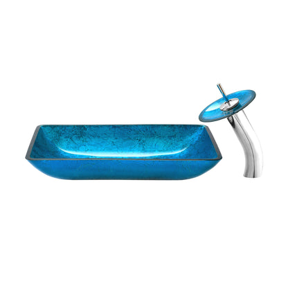 Swiss Madison Ocean Blue vessel bathroom vanity — view 5