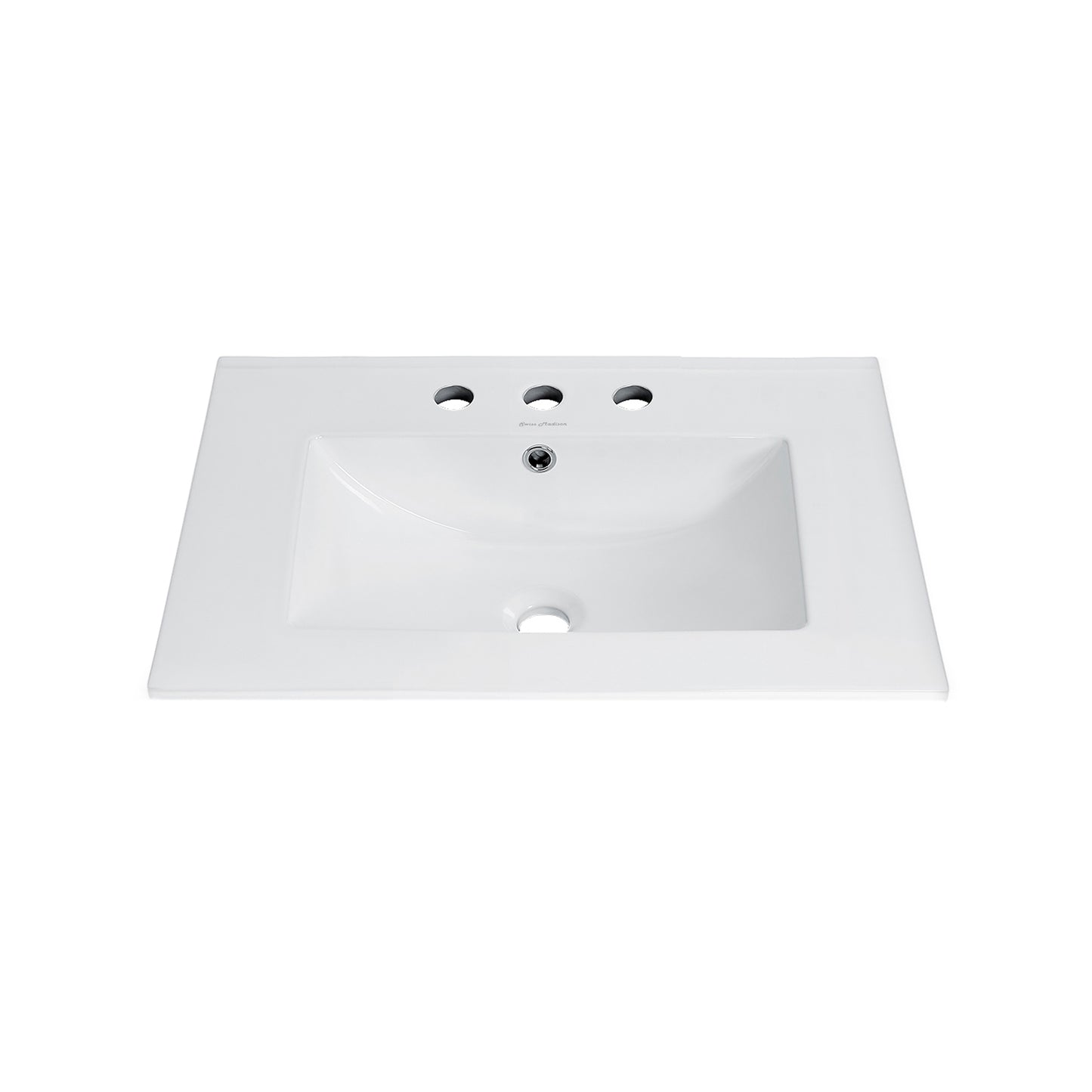 Swiss Madison, 24" Ceramic Vanity Top with 8" Widespread Faucet Holes
