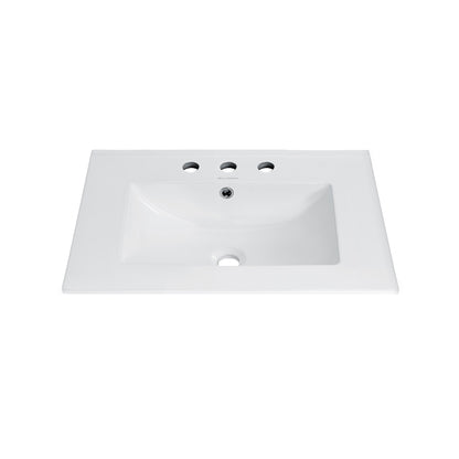 Swiss Madison, 24" Ceramic Vanity Top with 8" Widespread Faucet Holes