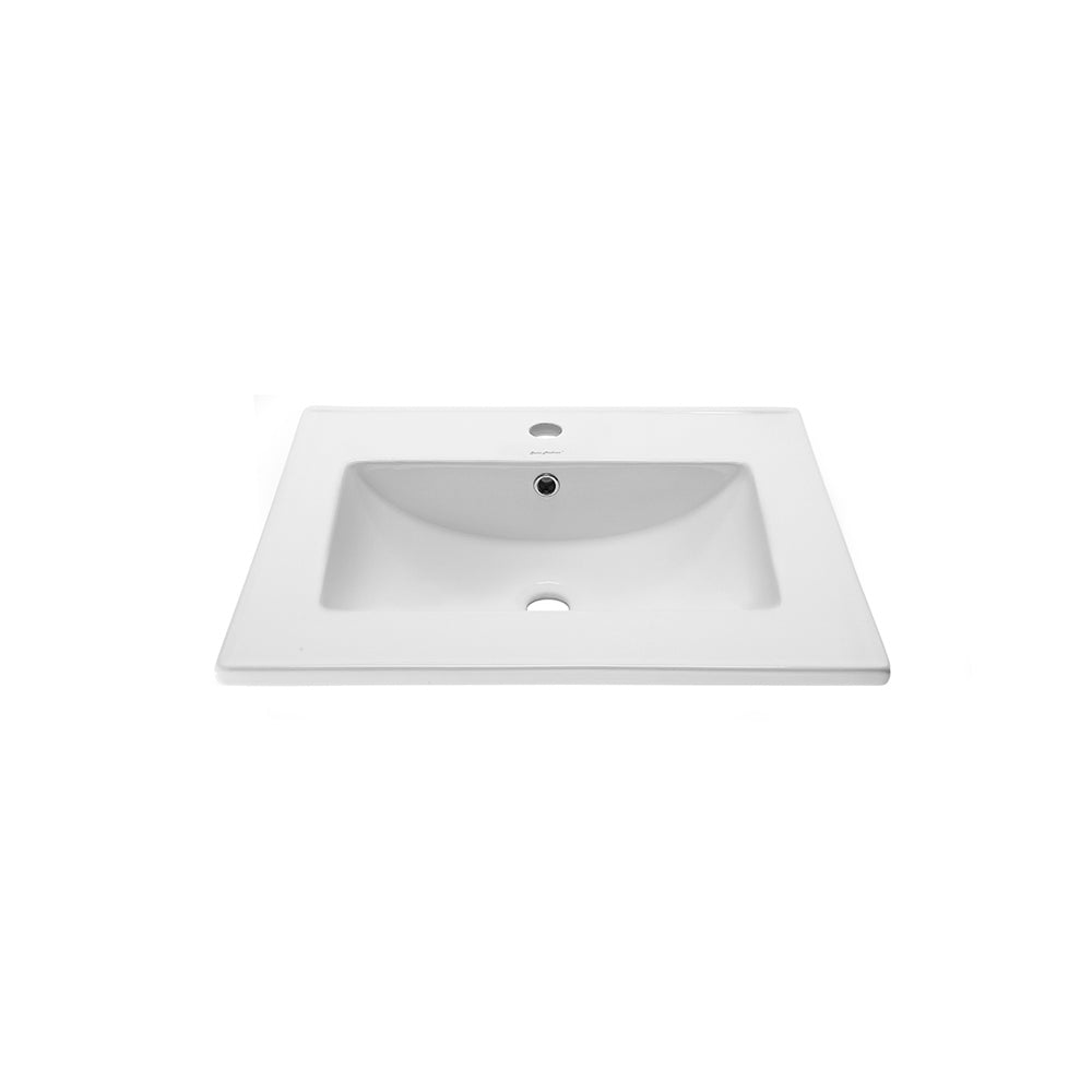 Swiss Madison, 24" Ceramic Vanity Top with Single Faucet Hole