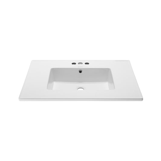 Swiss Madison, Voltaire 31 Vanity Top Sink with 3 Centerset Faucet Holes