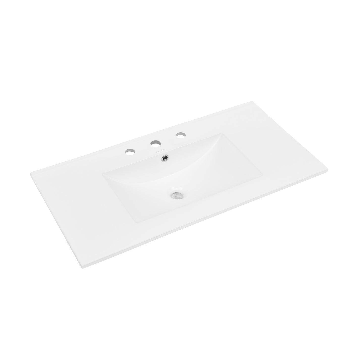 Swiss Madison, 36" Ceramic Vanity Top with Three Faucet Holes