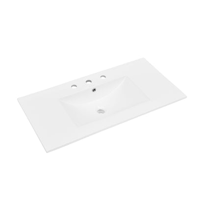 Swiss Madison, 36" Ceramic Vanity Top with Three Faucet Holes