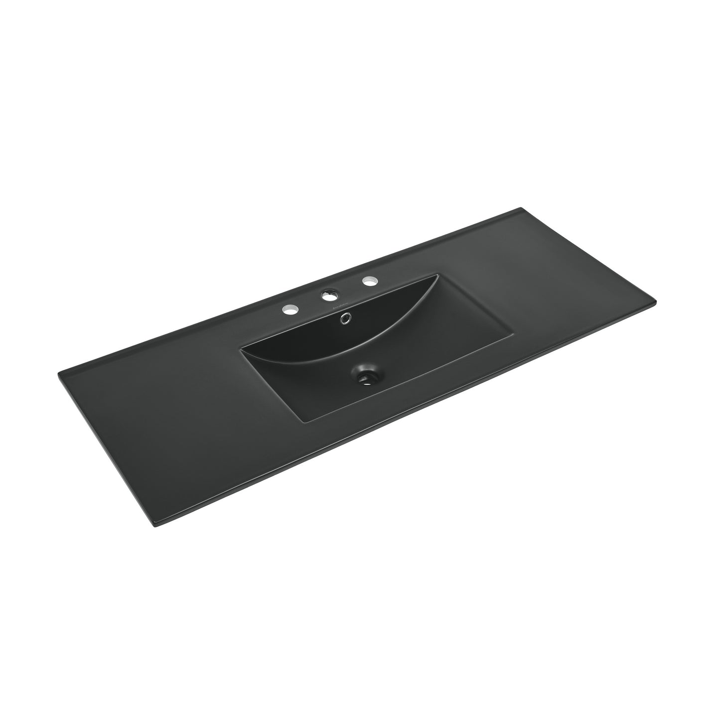 Swiss Madison, 48" 3-Hole Widespread Vanity Sink Top in Matte Black