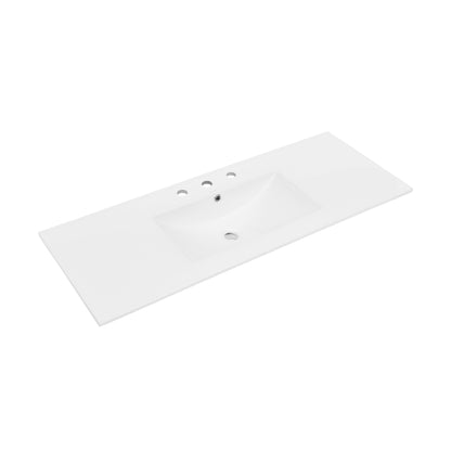 Swiss Madison, 48" 3-Hole Widespread Vanity Sink Top in Glossy White
