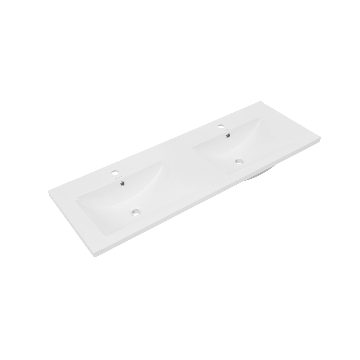 Swiss Madison, 48" Double Basin Vanity Sink Top in Glossy White
