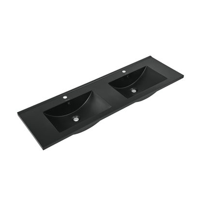 Swiss Madison, 60 inch Vanity Top Bathroom Sink in Matte Black