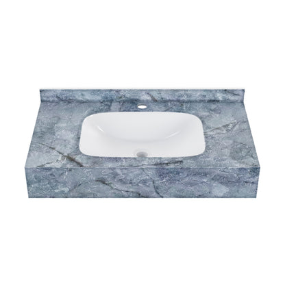 Swiss Madison, Avancer 36'' Wall Mount Sink In Blue Celeste
