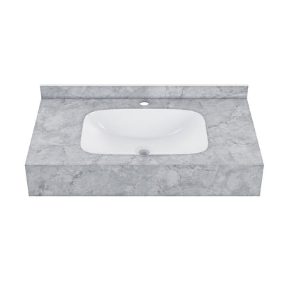 Swiss Madison Avancer 36-inch wall-mount bathroom vanity in Storm Grey — view 4