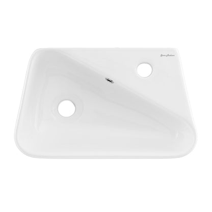 Swiss Madison, Plaisir 18 x 11 Ceramic Wall Hung Sink with Right Side Faucet Mount
