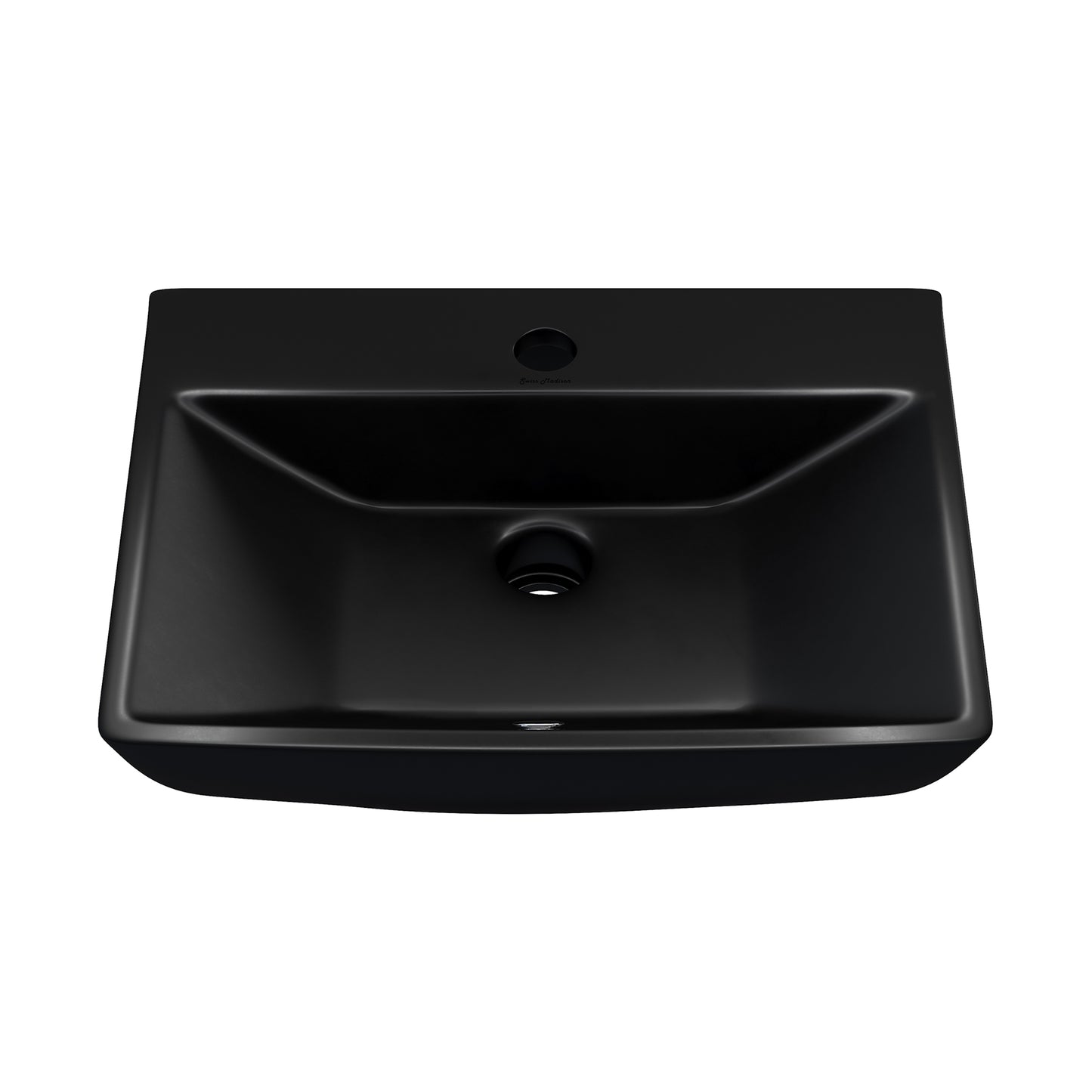 Swiss Madison, Sublime 18" Ceramic Wall Hung Sink in Matte Black