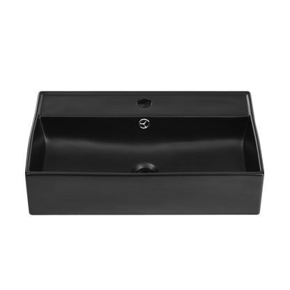 Swiss Madison, Claire 22" Rectangle Wall-Mount Bathroom Sink in Matte Black