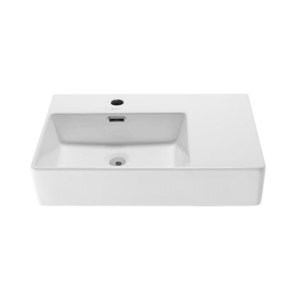 Swiss Madison, St. Tropez 24 x 18 Ceramic Wall Hung Sink with Left Side Faucet Mount
