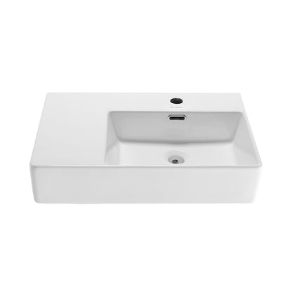 Swiss Madison, St. Tropez 24" Rectangle Wall-Mounted Sink with Right Side Faucet Mount