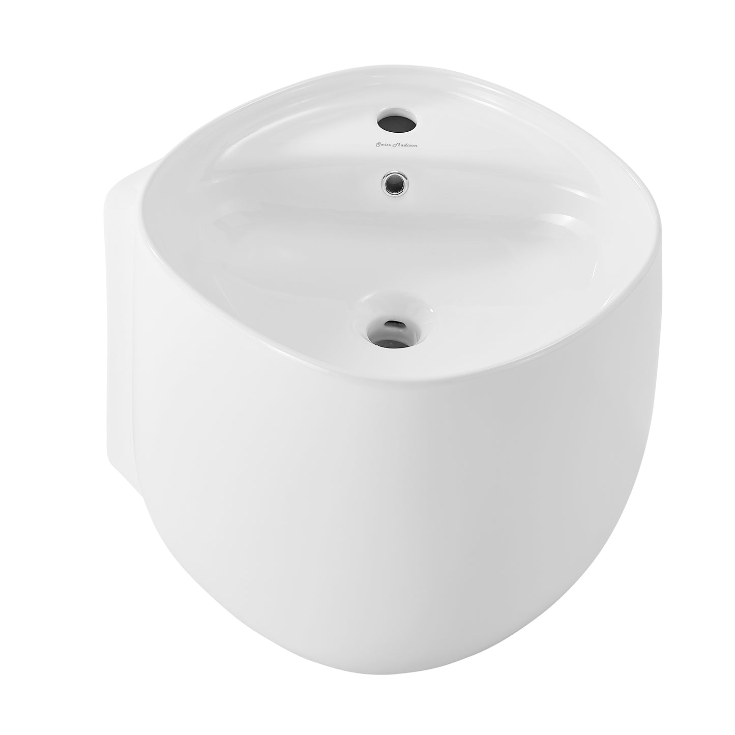 Swiss Madison, Ivy 18 in. Ceramic Glossy White Wall Mount Sink