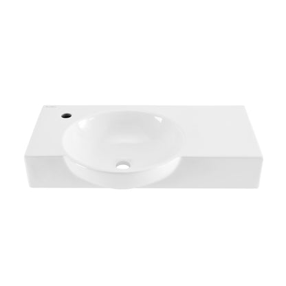 Swiss Madison, Chateau 30" Left Side Faucet Wall-Mount Bathroom Sink