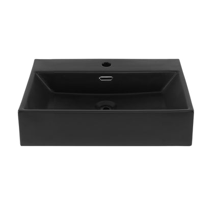 Swiss Madison, Claire 24" Rectangle Wall-Mount Bathroom Sink in Matte Black
