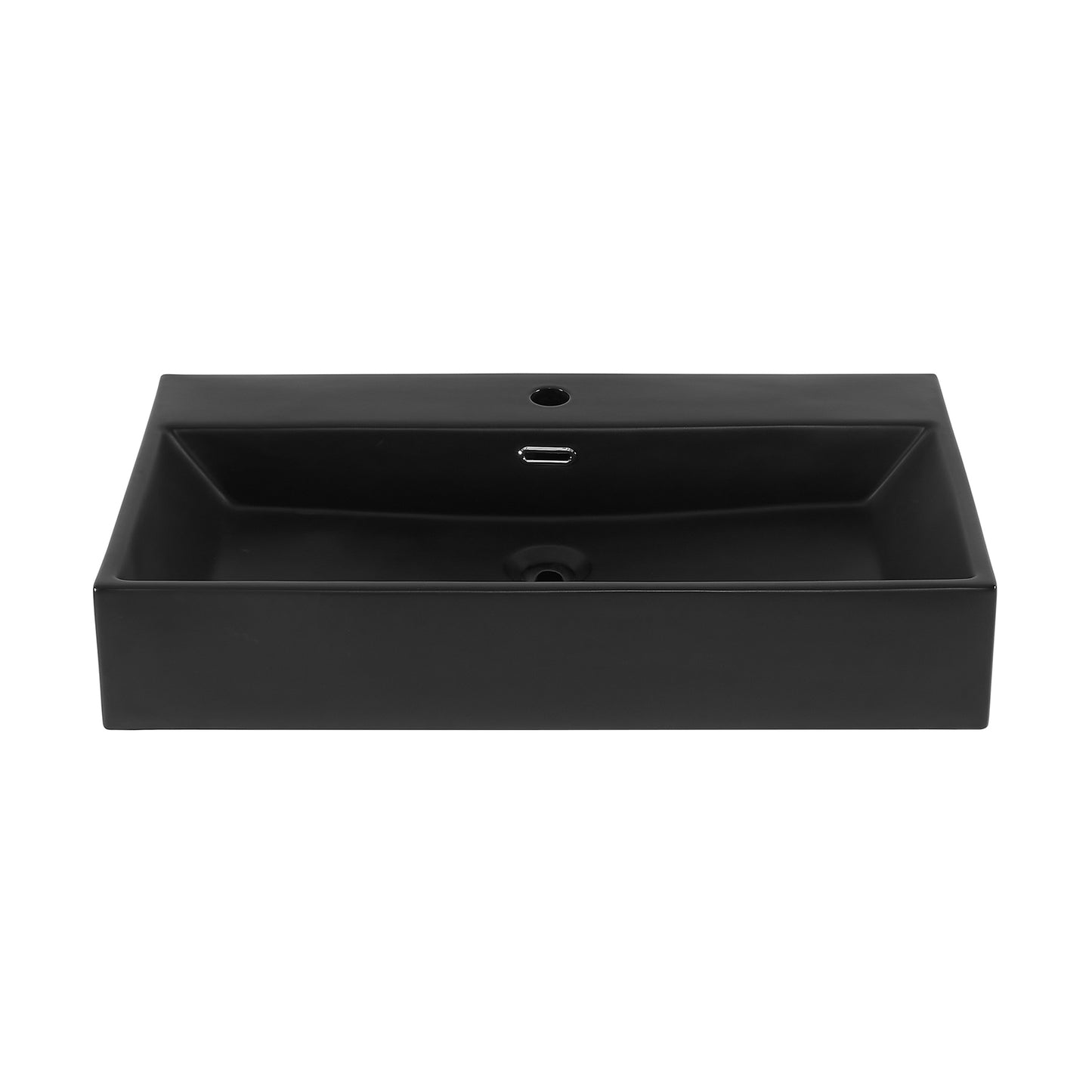 Swiss Madison, Claire 30" Rectangle Wall-Mount Bathroom Sink in Matte Black