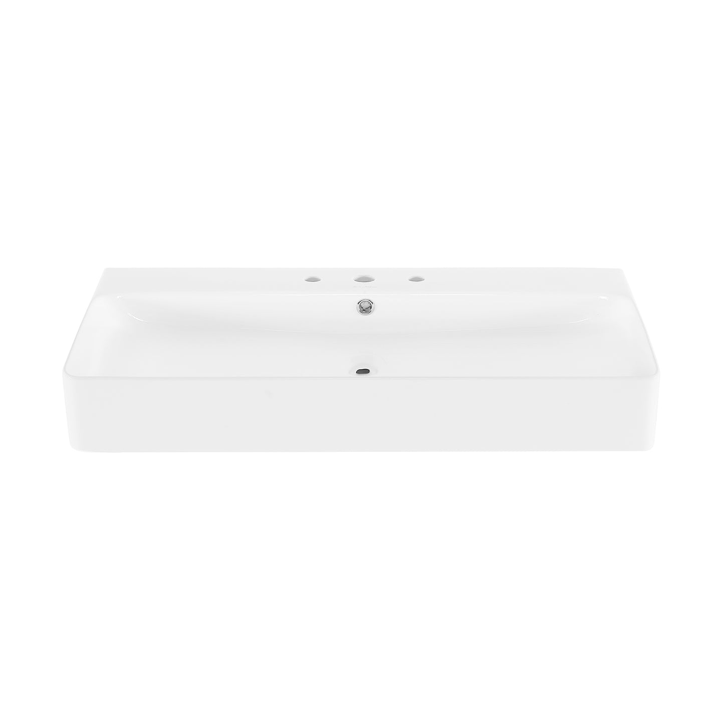 Swiss Madison, Carre 36" Wall-Mount Bathroom Sink with 8" Widespread Holes
