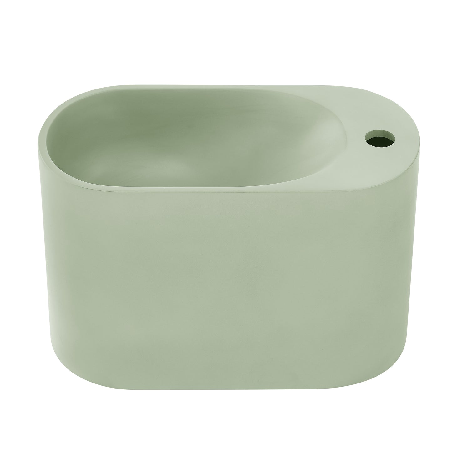 Swiss Madison, Terre 18" Right Side Faucet Wall-Mount Bathroom Sink in Palm Green