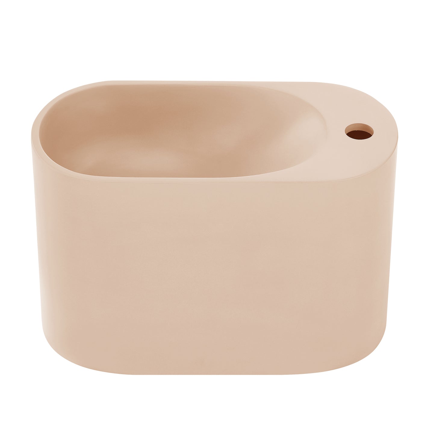 Swiss Madison, Terre 18" Right Side Faucet Wall-Mount Bathroom Sink in Pastel Peach