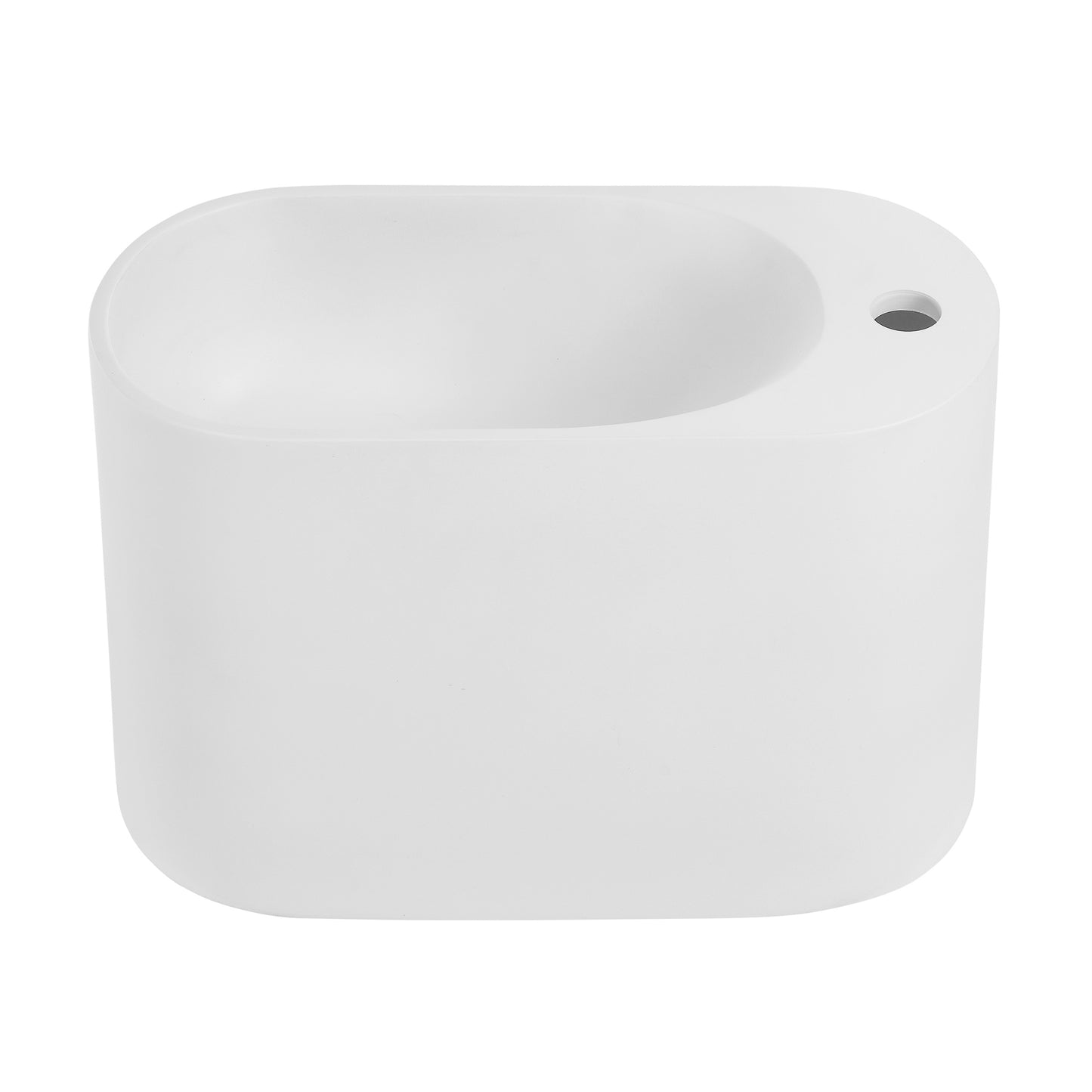 Swiss Madison, Terre 18" Right Side Faucet Wall-Mount Bathroom Sink in White