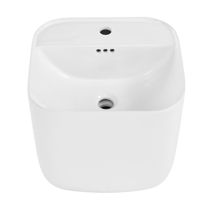 Swiss Madison, Carre 17.5" Wall-Mount Bathroom Sink