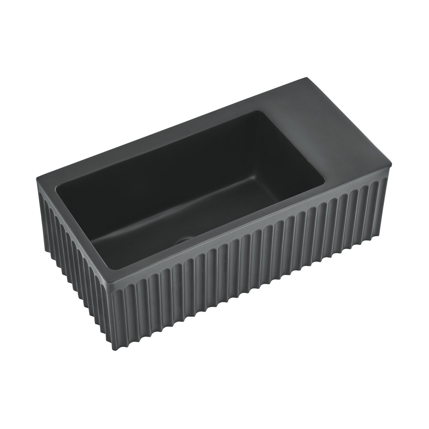 Swiss Madison, Delice 24" Rectangle Wall-Mount Bathroom Sink in Matte Black