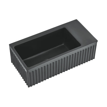Swiss Madison, Delice 24" Rectangle Wall-Mount Bathroom Sink in Matte Black
