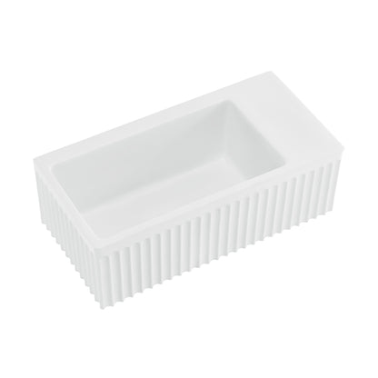 Swiss Madison, Delice 24" Rectangle Wall-Mount Bathroom Sink in Matte White