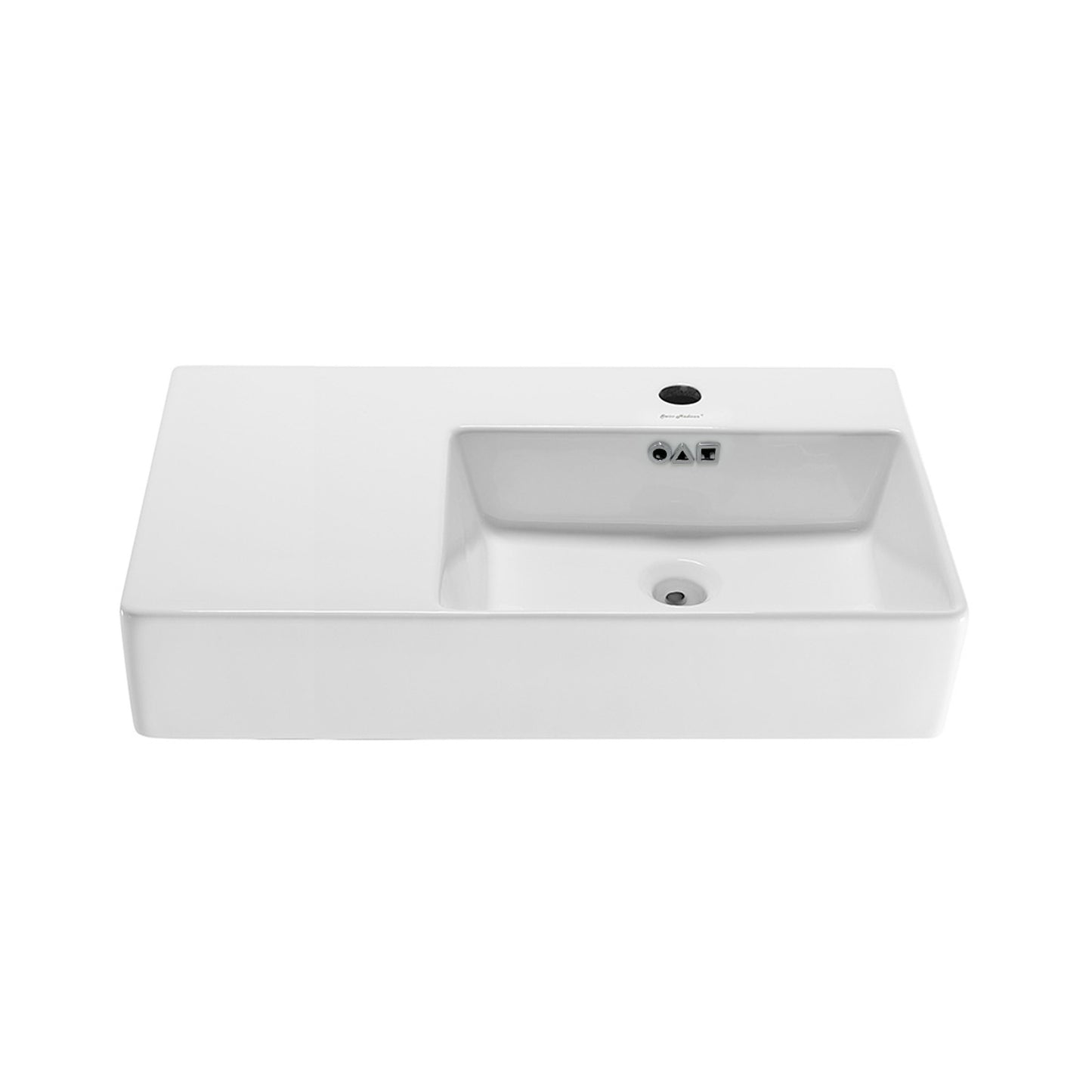 Swiss Madison, St. Tropez 30" Rectangle Wall-Mounted Sink with Right Side Faucet Mount
