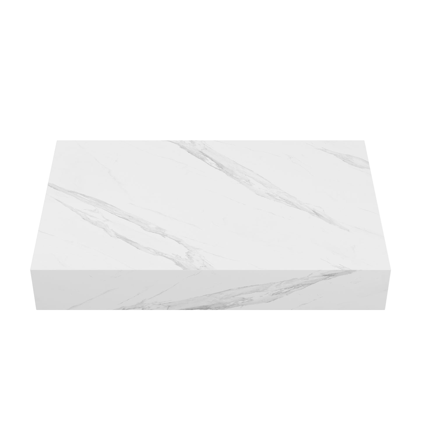 Swiss Madison, Monaco 36" Floating Bathroom Shelf in White Marble (SM-VS252)